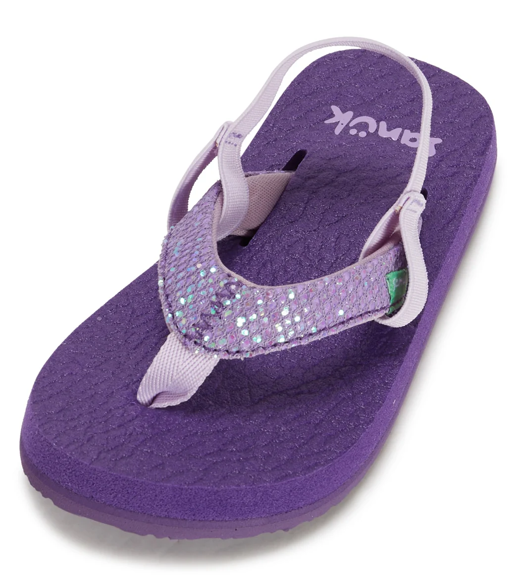 Sanuk Girls' Yoga Glitter Sandal (Little Kid)