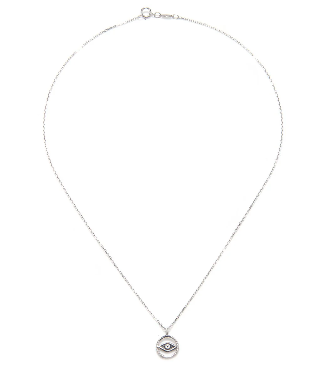 Satya Jewelry Silver Evil Eye Necklace - Image 2