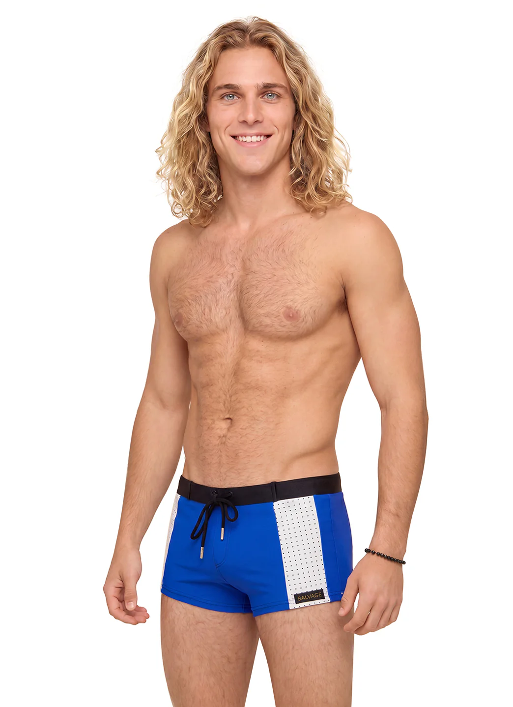 Sauvage Men's Perforated Sidepanel Square Leg Swimsuit - Image 26