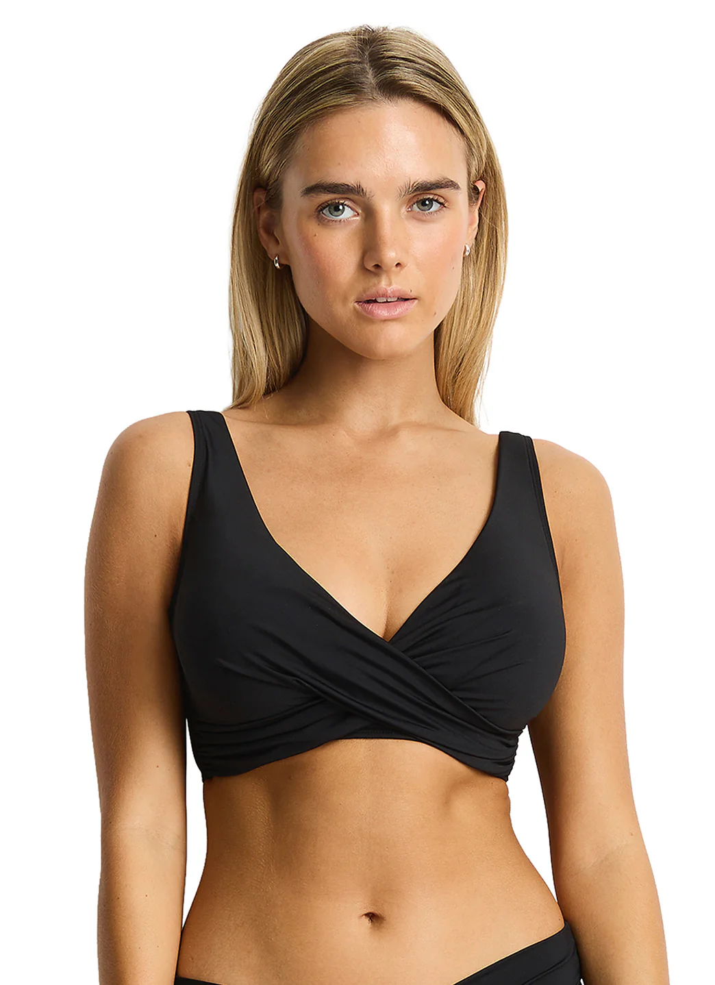 Sea Level Women's Essentials Edit Cross Front Tie Back Bikini Top - Image 3