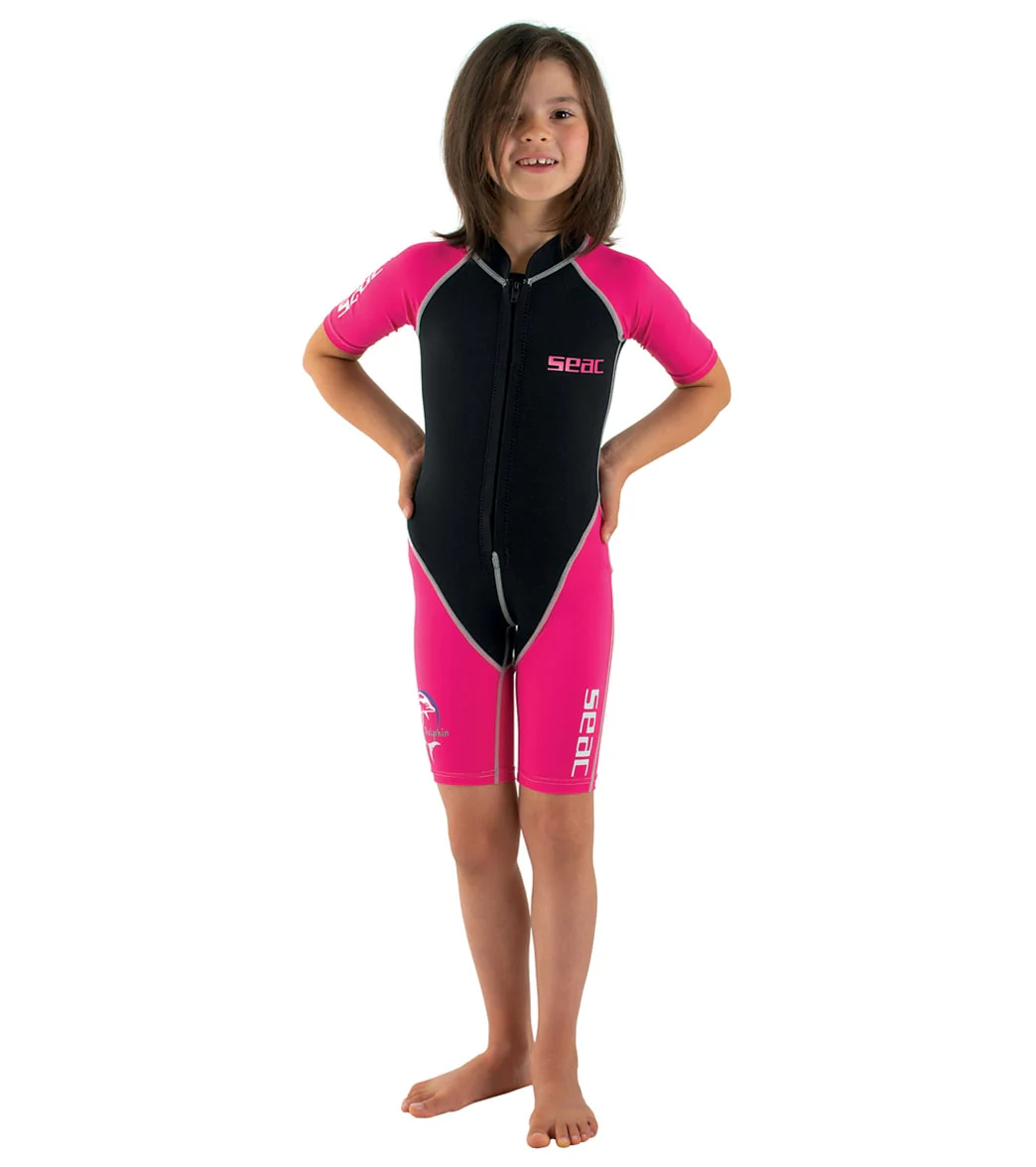 Seac USA Girls' 1.5mm Short Sleeve Dolphin Springsuit Wetsuit