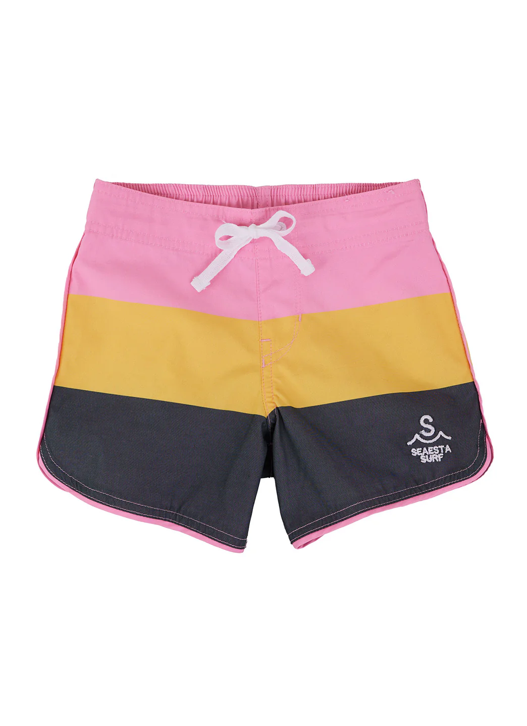 Seaesta Surf Boys' Print Scallop Retro Flare Board Shorts (Toddler, Little Kid, Big Kid)