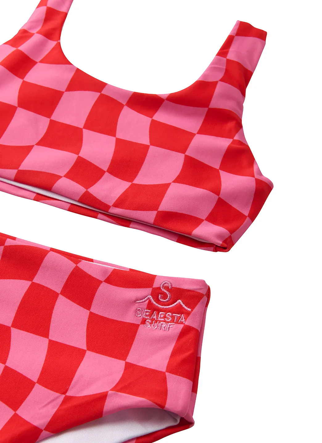 Seaesta Surf Girls' Print Wavy Check Two Piece Bikini Set (Toddler, Little Kid, Big Kid) - Image 4
