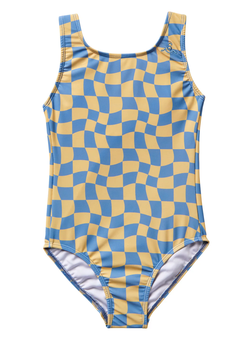 Seaesta Surf Girls' Wavy Checks One Piece Swimsuit (Toddler, Little Kid, Big Kid) - Image 4
