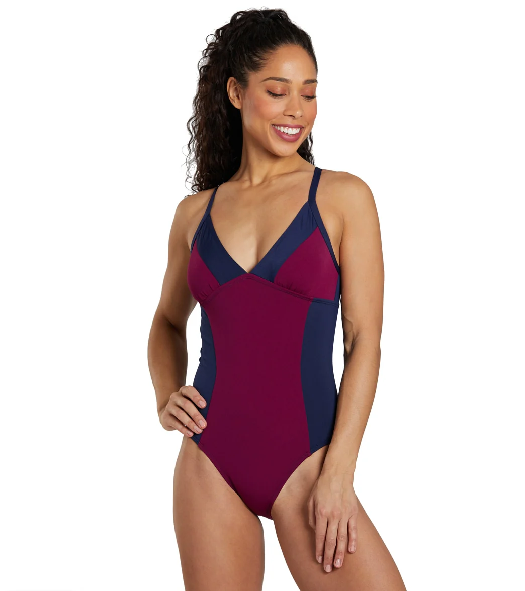 See Her Swim Women's The I.M. Triangle Top One Piece Swimsuit - Image 25
