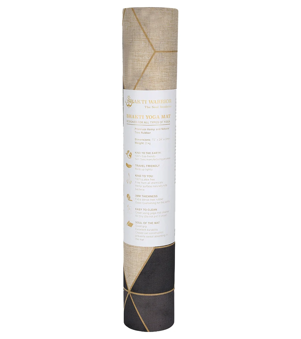 Shakti Warrior Aura Hemp Yoga Mat 72" 3mm - Image 2
