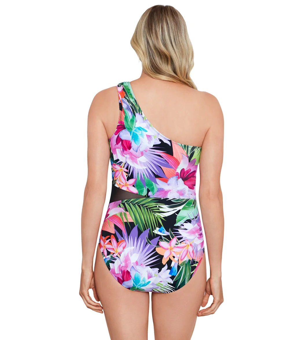 Shape Solver By Penbrooke Women's Lush Life One Shoulder One Piece Swimsuit - Image 3