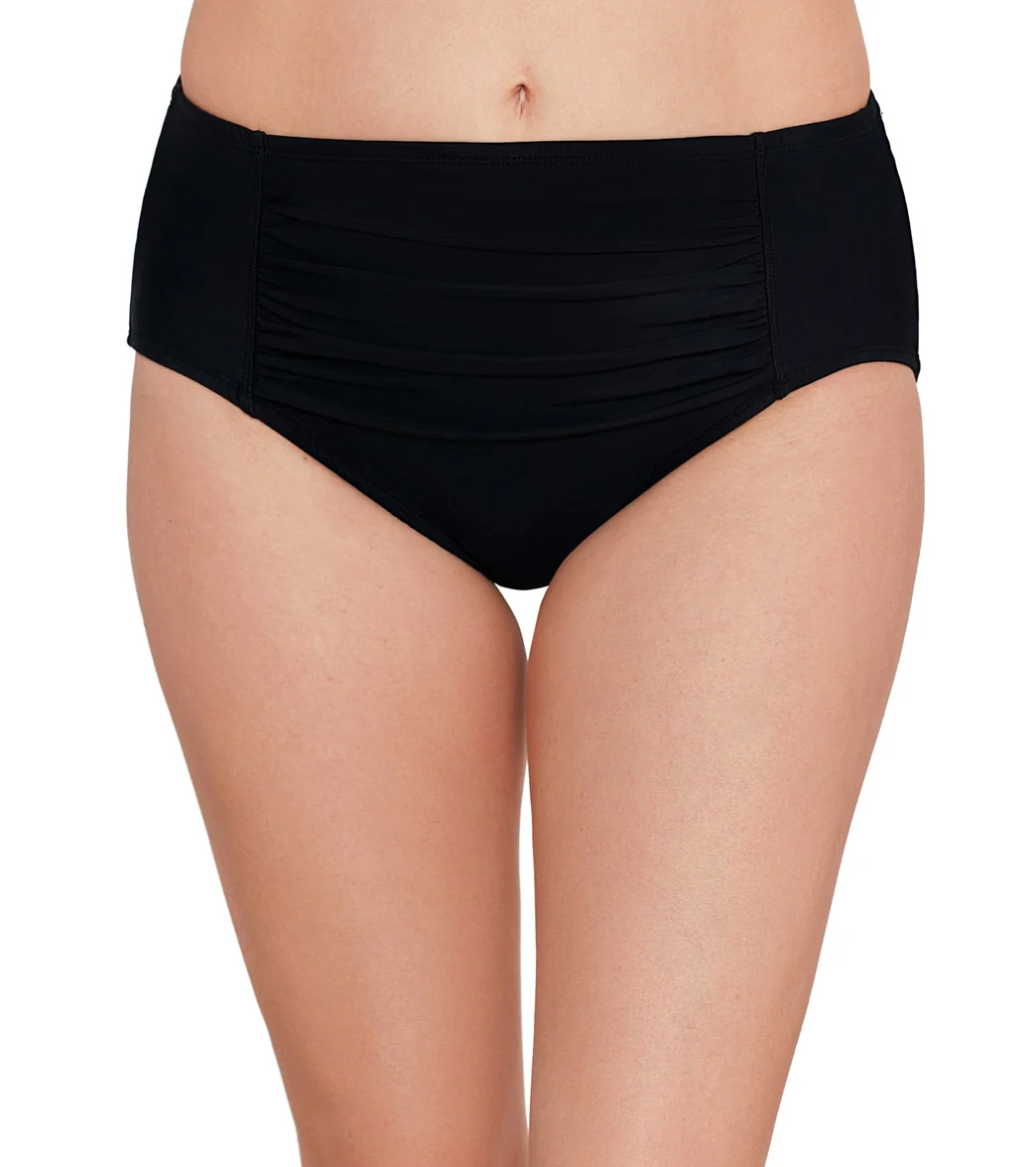Shape Solver By Penbrooke Women's Solid Center Shirred Bikini Bottom - Image 8
