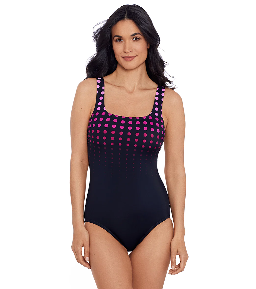 Shape Solver SPORT Women's Going in Circles Scoop Neck Tank One Piece Swimsuit - Image 6