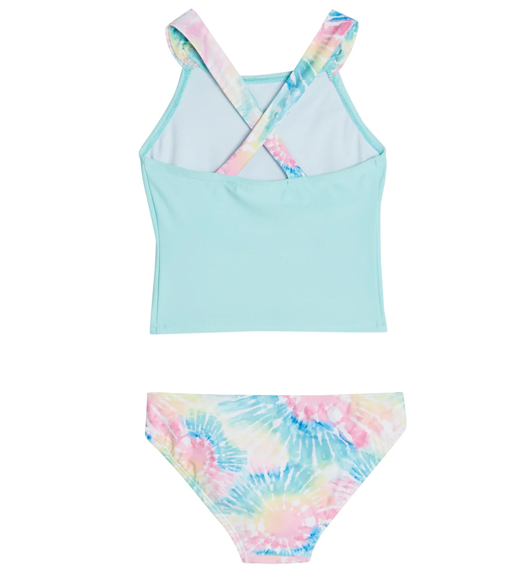 Shelloha Girls' Neon Pastel Two Piece Tankini Set (Little Kid, Big Kid) - Image 2