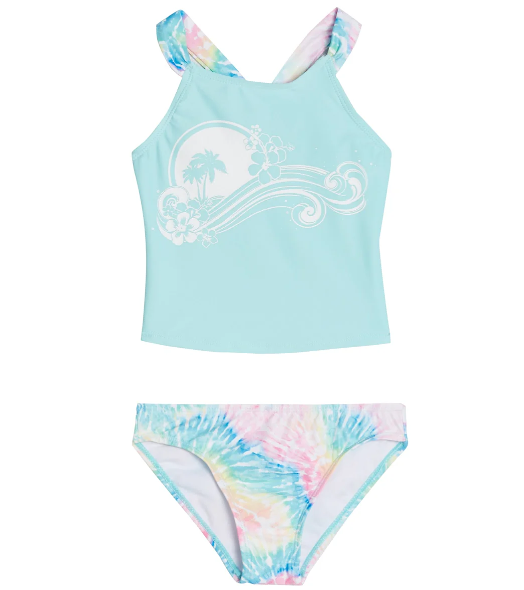 Shelloha Girls' Neon Pastel Two Piece Tankini Set (Little Kid, Big Kid) - Image 4