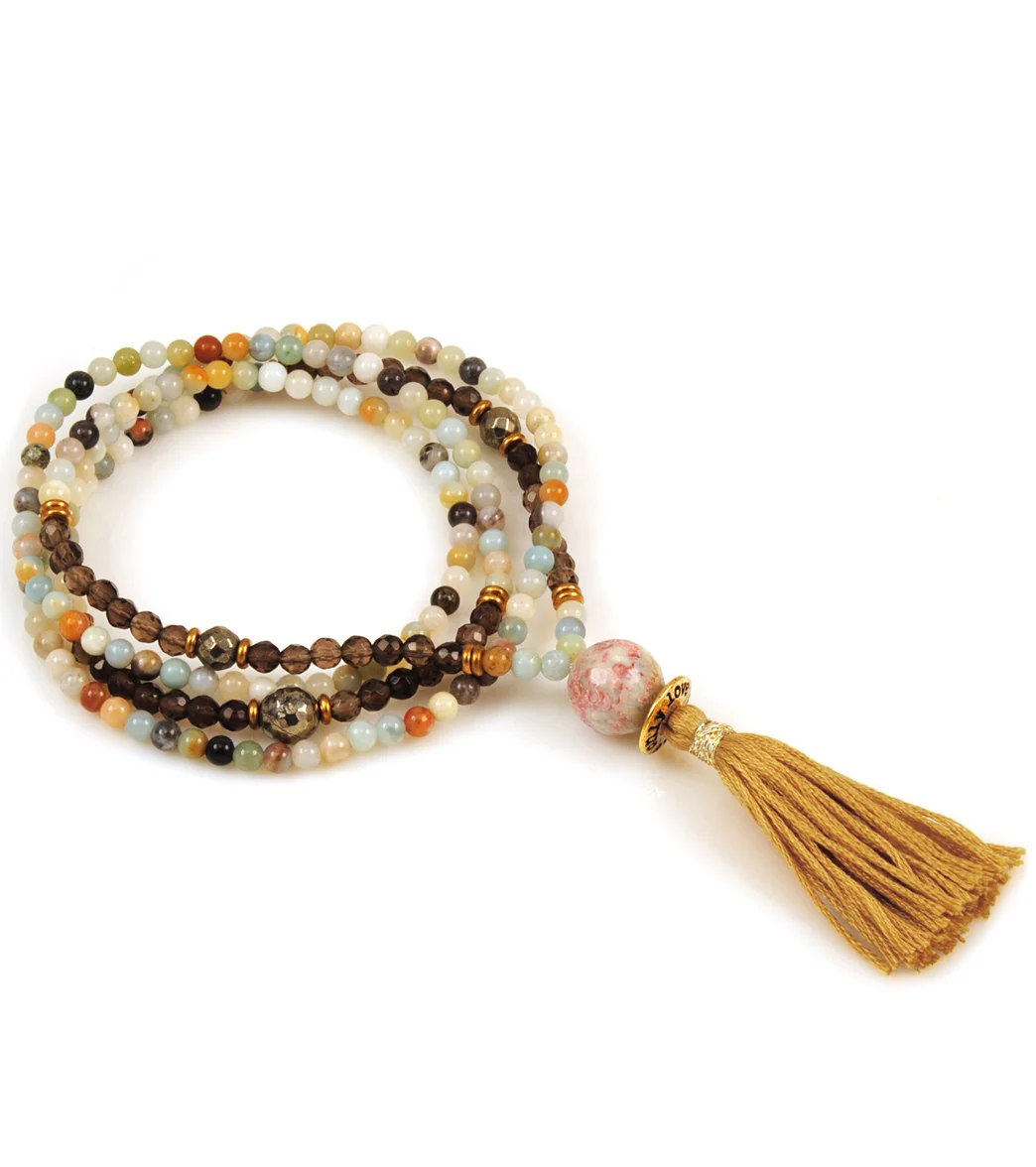 Silver & Sage Finding Balance Mini Mala Bracelet