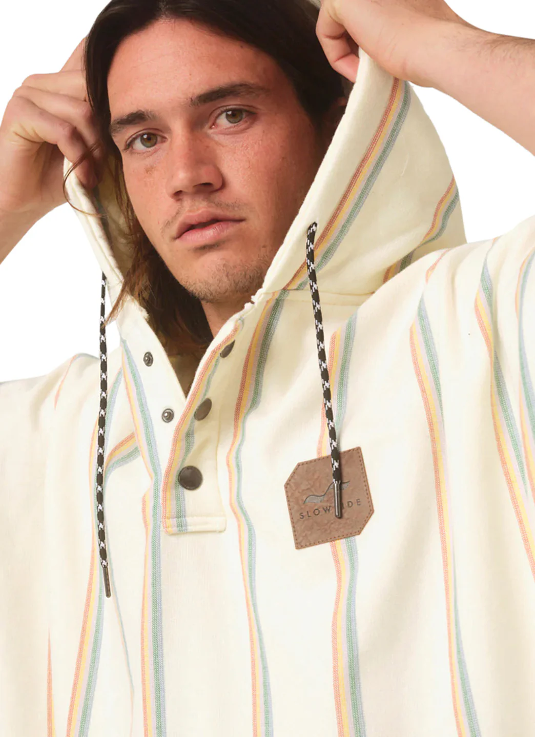 Slowtide Unisex Baja Stripe Fouta Changing Poncho - Image 9