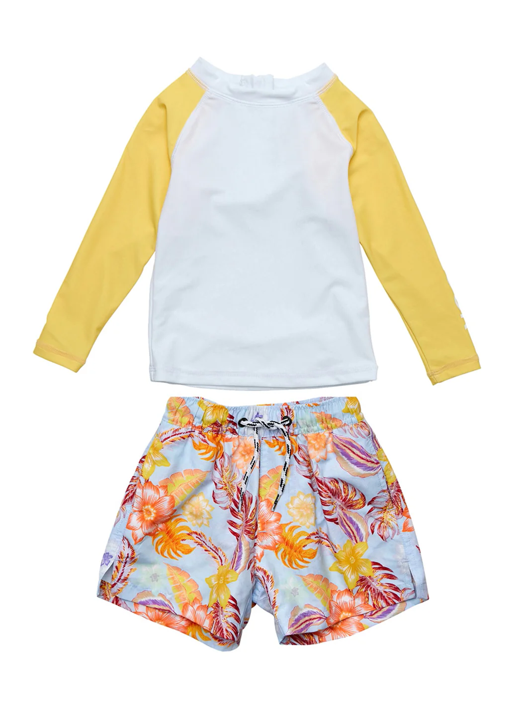 Snapper Rock Boys' Boho Tropical Sustainable Long Sleeve Rashguard Set (Baby) - Image 7