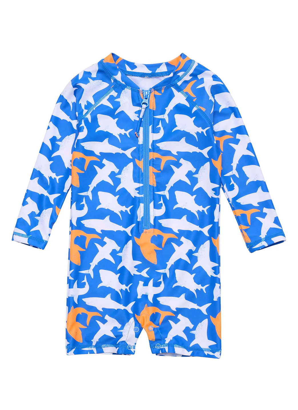 Snapper Rock Boys' Shark Squad Long Sleeve Sunsuit (Baby) - Image 2