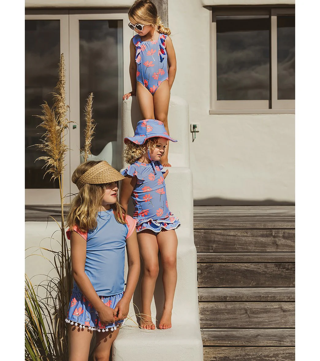 Snapper Rock Girls' Beach Bloom Ruffle Shoulder One Piece Swimsuit (Baby, Toddler, Little Kid) - Image 6
