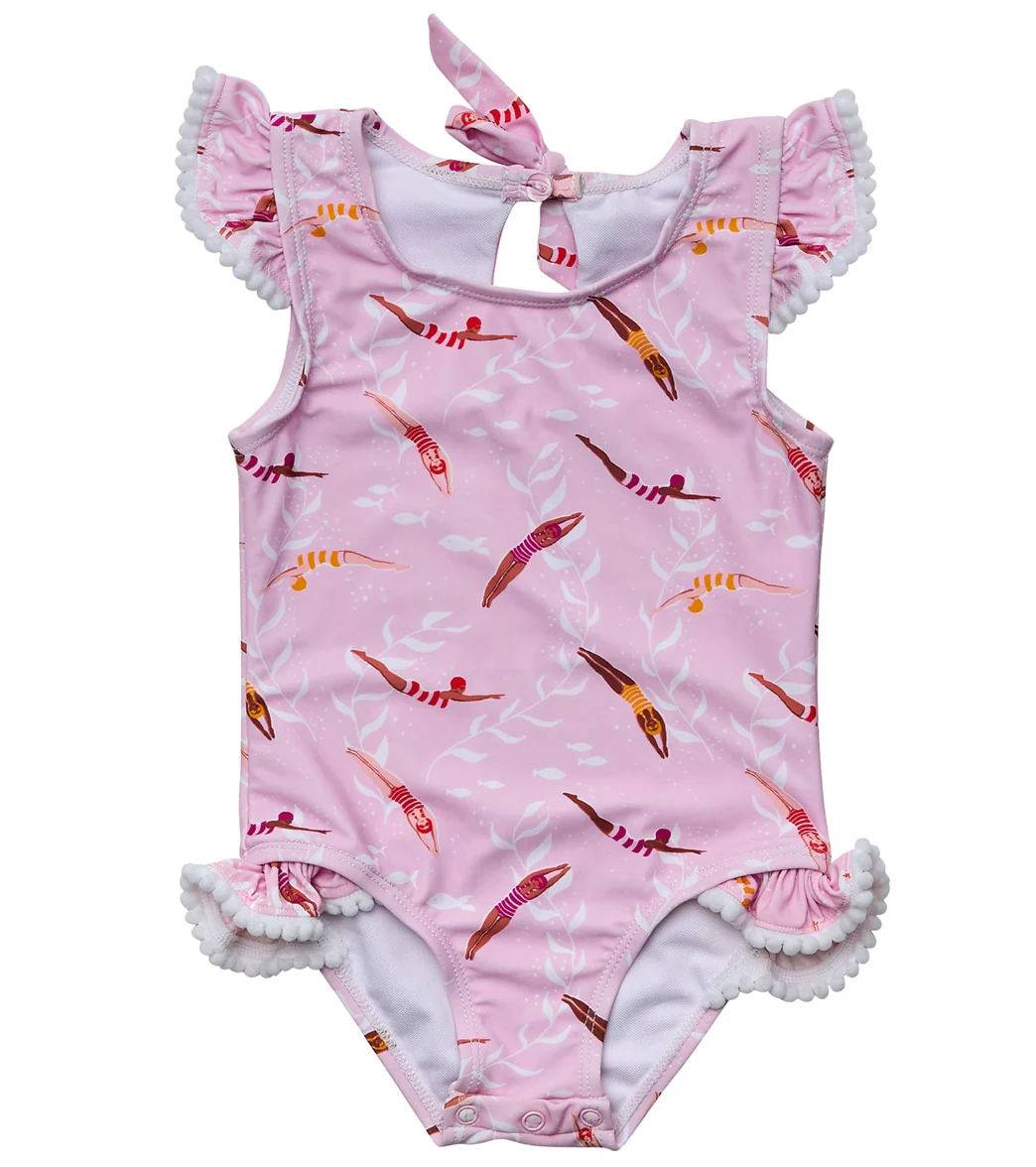Snapper Rock Girls' Diving Diva Frill One Piece Swimsuit (Baby) - Image 6