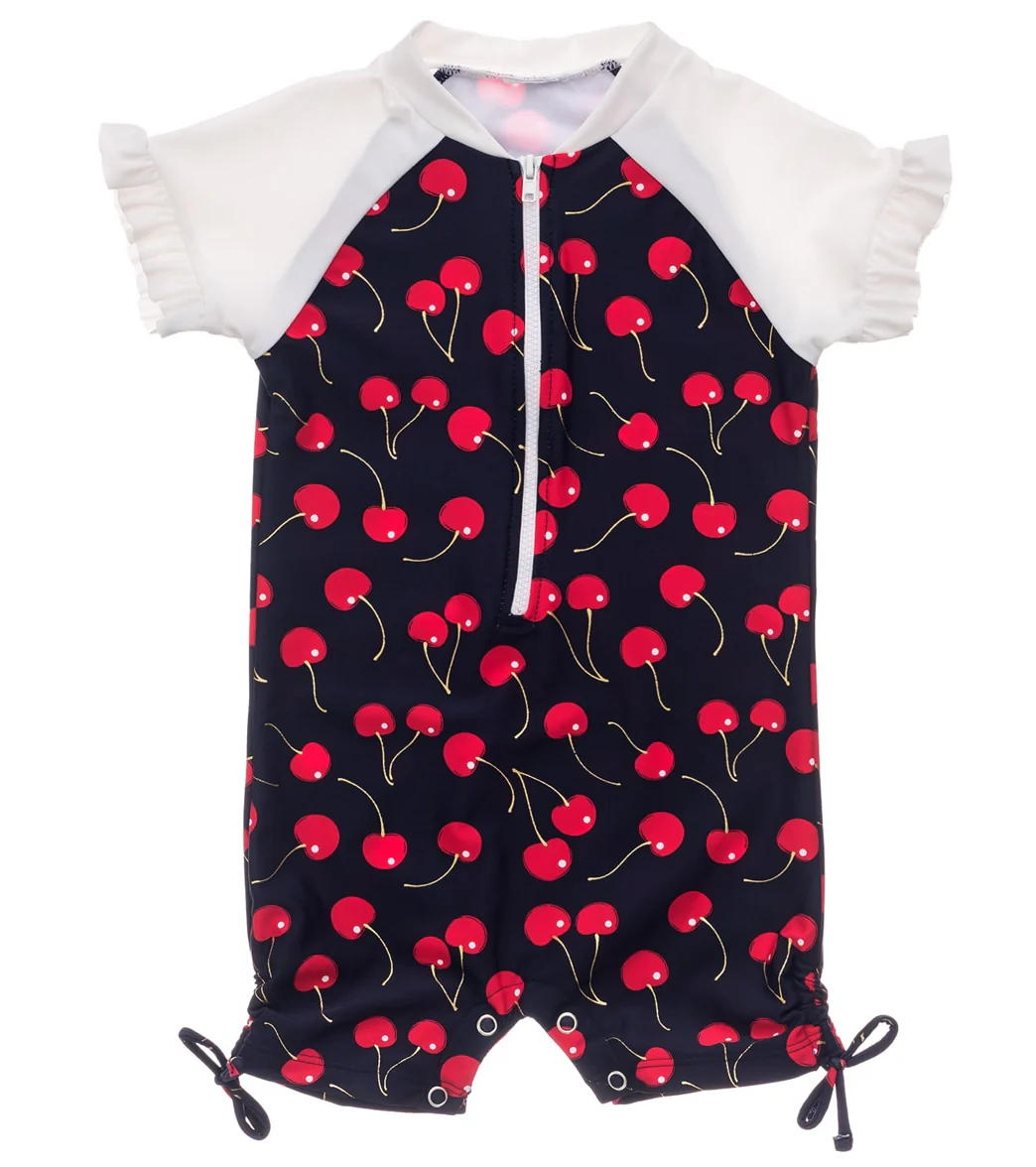 Snapper Rock Girls' Ma Cheri Short Sleeve Ruffle Sunsuit (Baby, Toddler)