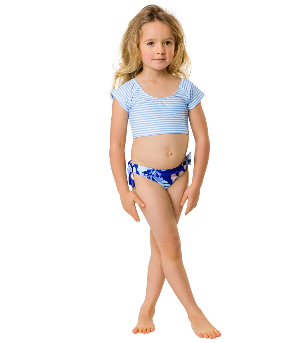 Snapper Rock Girls' Mango Tango Sustainable Crop SS Rash Top Set (Little Kid, Big Kid) - Image 5