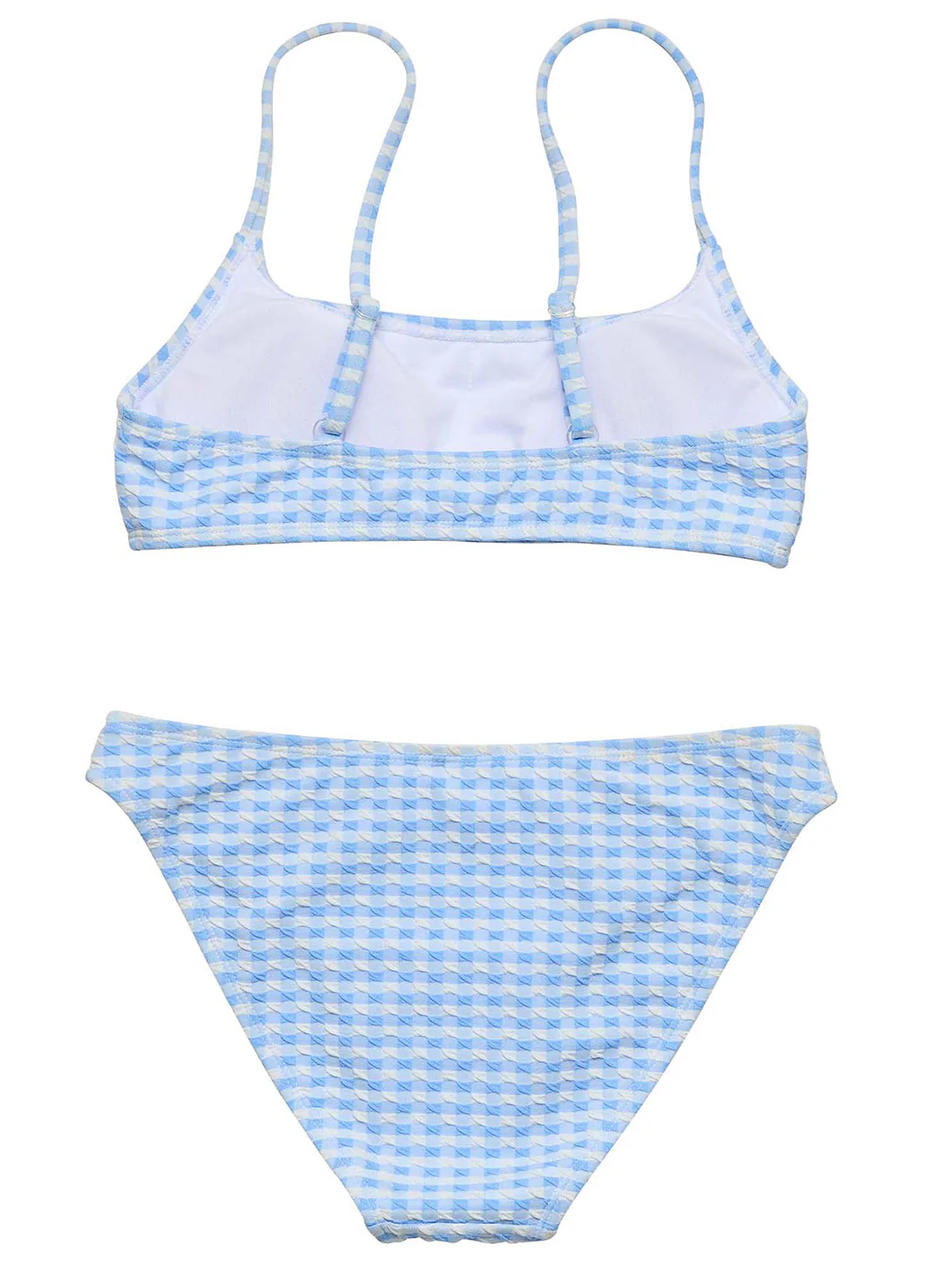 Snapper Rock Girls' Seaside Gingham Crop Two Piece Bikini Set (Big Kid) - Image 4