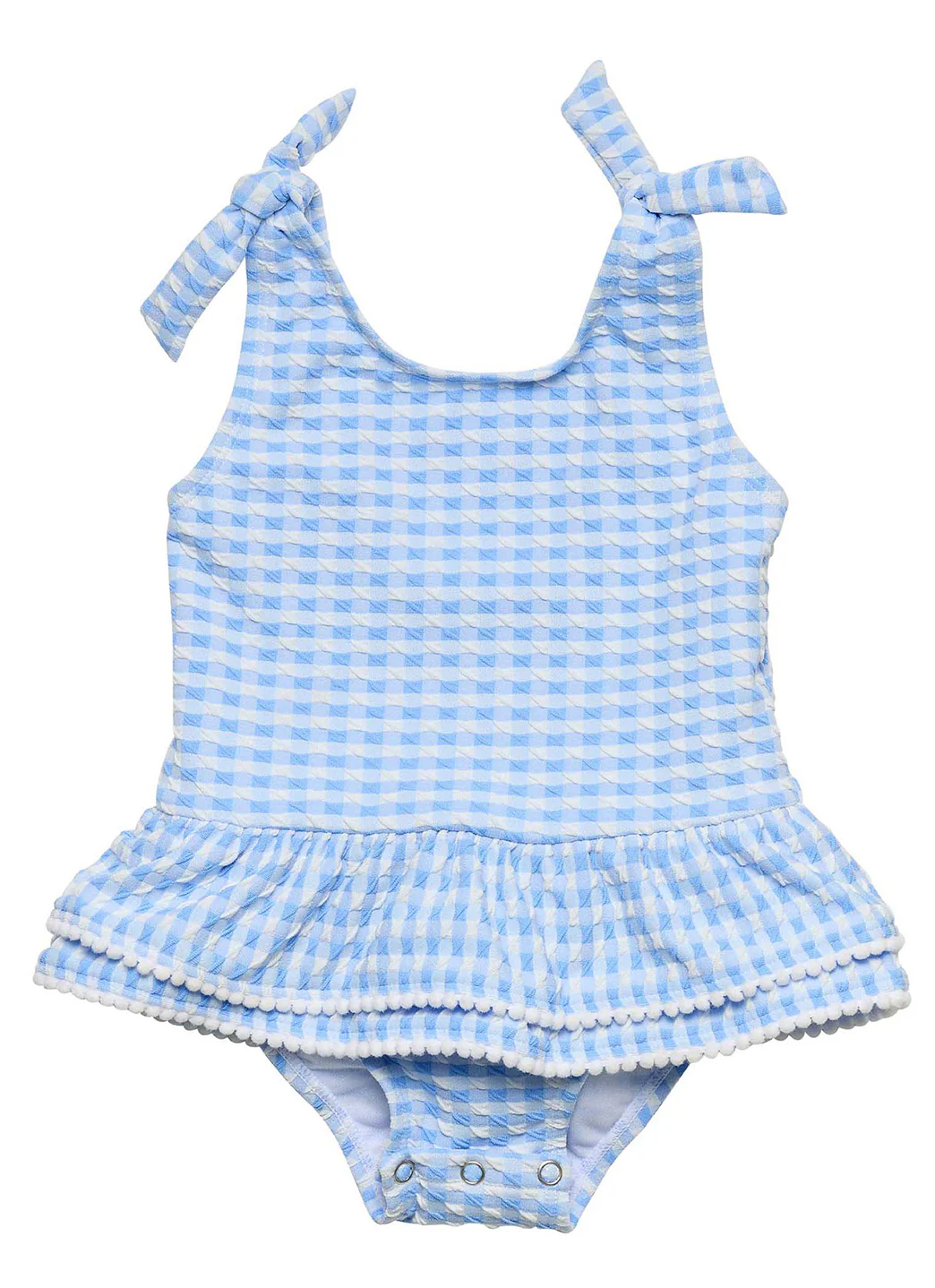 Snapper Rock Girls' Seaside Gingham One Piece Skirt Swimsuit (Baby, Toddler, Little Kid) - Image 3