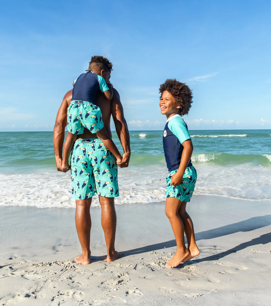 Snapper Rock Men's Toucan Talk Swim Trunks - Image 3