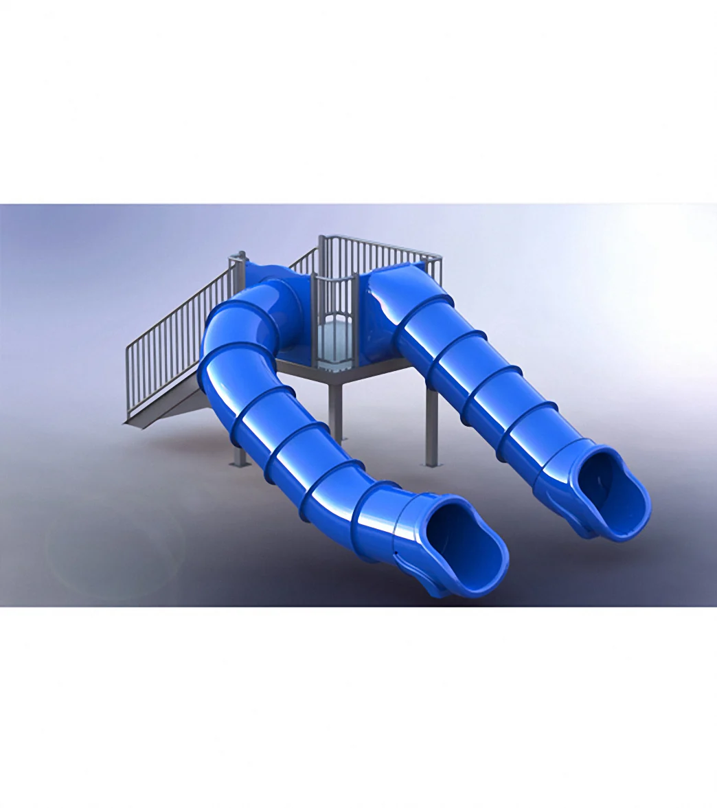 Spectrum Double Flume Slides on Right & Center Rear Stair Pool Slide - Image 2