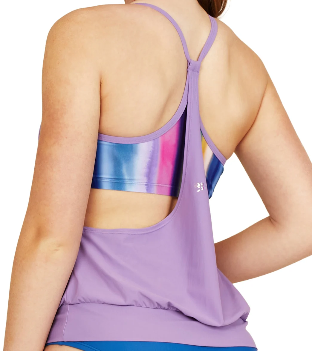 Speedo Active Women's Chlorine Resistant Blouson Tankini Top - Image 5