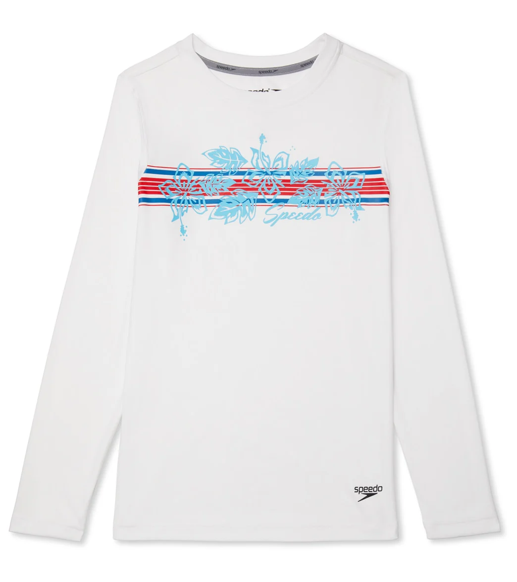 Speedo Boys' Graphic Long Sleeve Swim Shirt (Big Kid) - Image 5