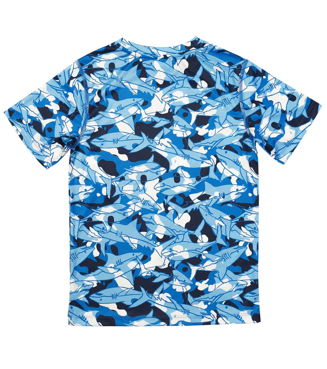 Speedo Boy's Short Sleeve Printed Swim Shirt (Little Kid, Big Kid) - Image 2