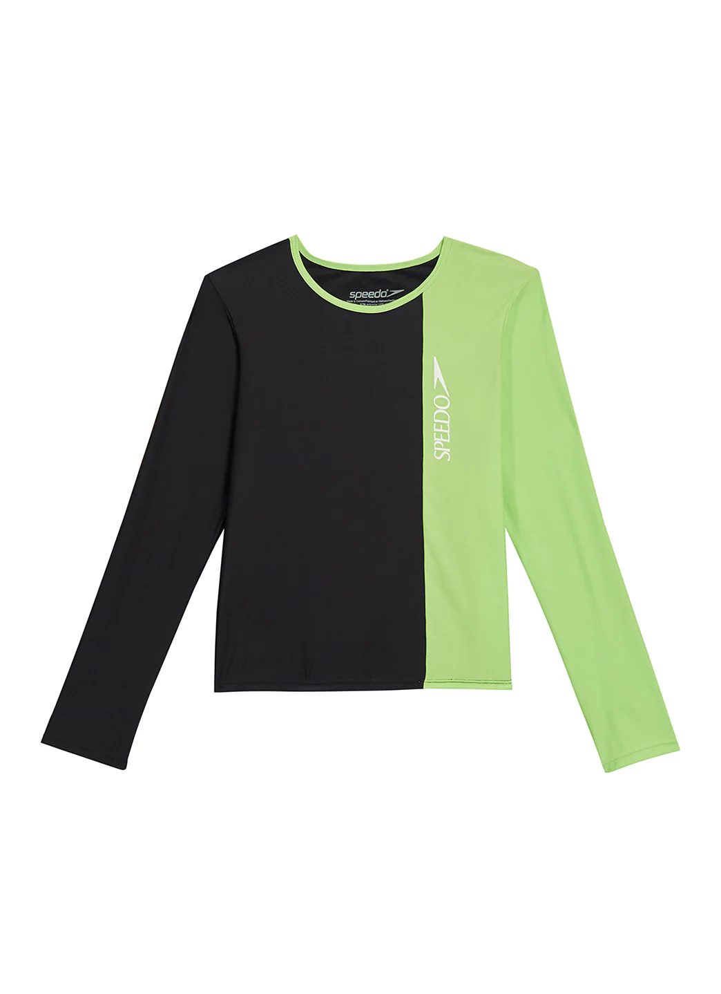 Speedo Girls' Long Sleeve Solid Blocked Logo Rashguard (Big Kid) - Image 5