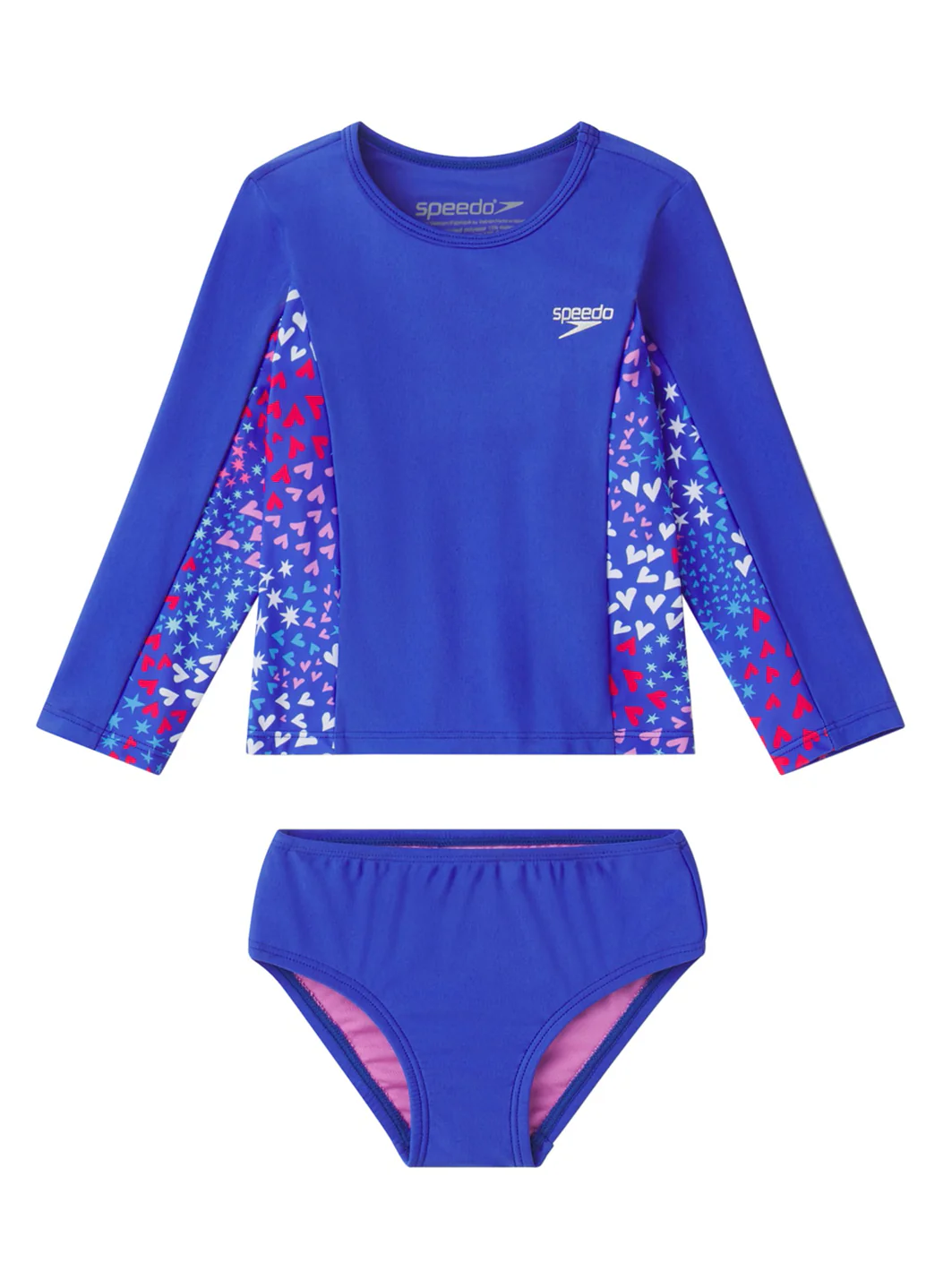 Speedo Girls' Long Sleeve Two Piece Rash Guard Set (Toddler, Little Kid) - Image 9