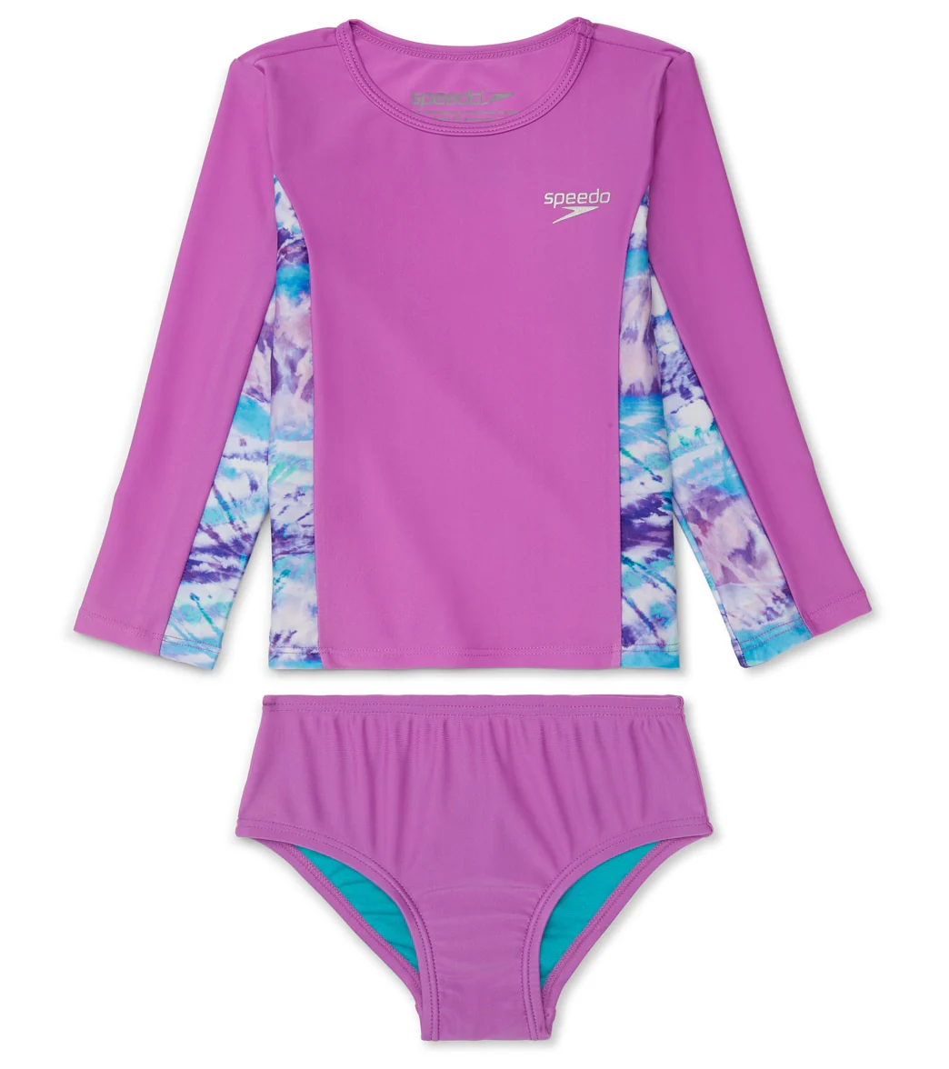 Speedo Girls' Long SleeveTwo Piece Rashguard Set (Baby, Toddler) - Image 9