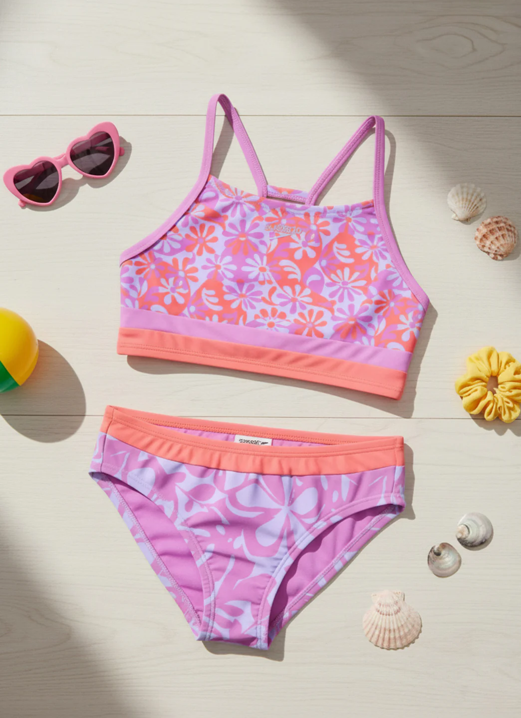 Speedo Girls' Printed Bikini Swimsuit Set (Little Kid, Big Kid) - Image 4