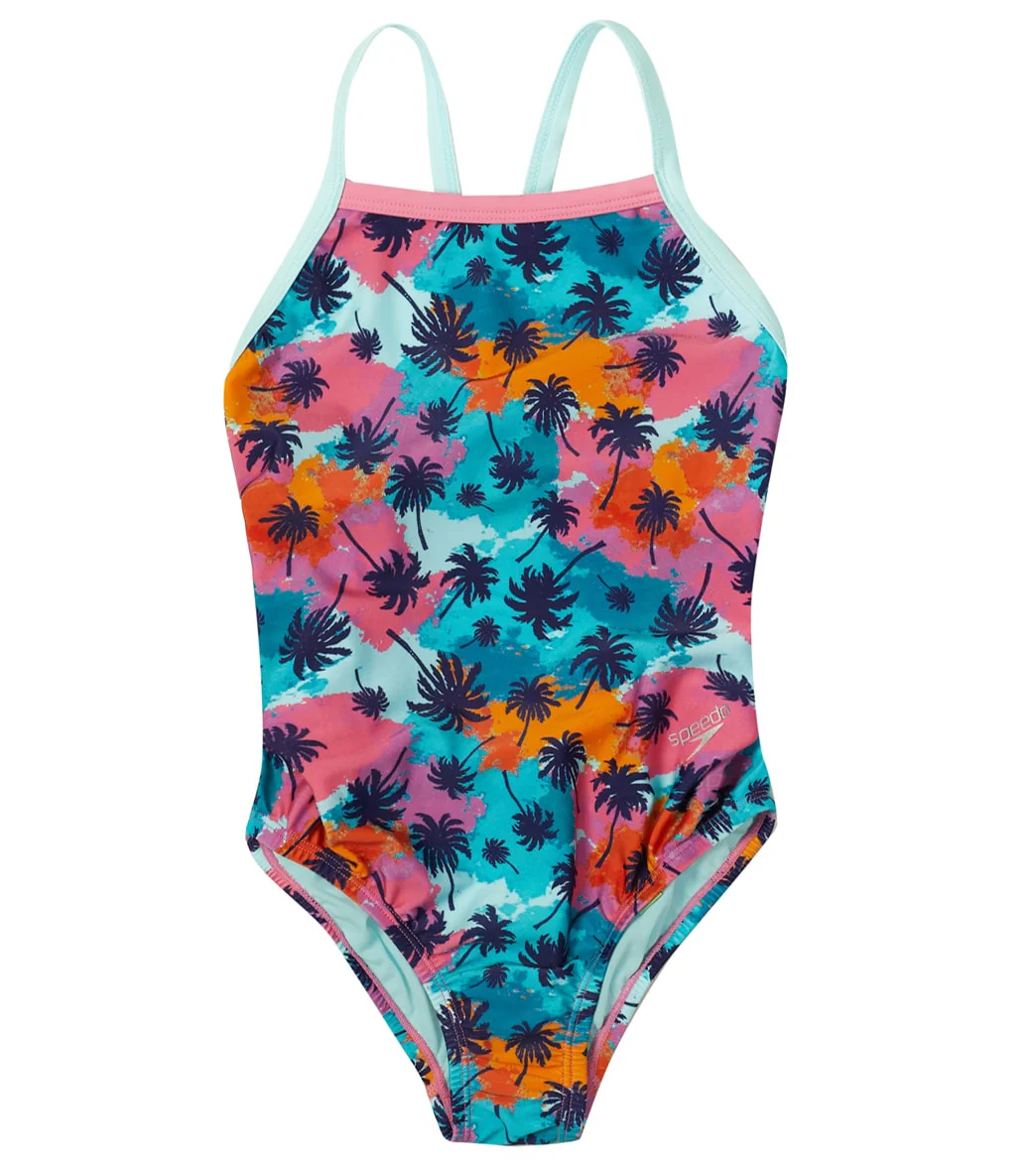 Speedo Girls' Printed Propel Back One Piece Swimsuit (Big Kid) - Image 18