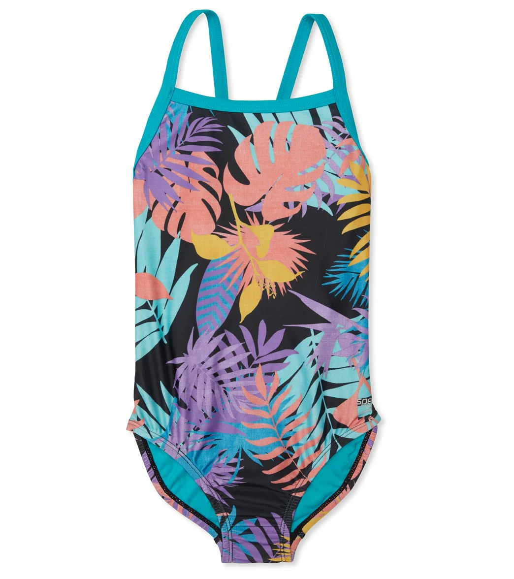Speedo Girls' Printed Propel Back One Piece Swimsuit (Big Kid) - Image 31