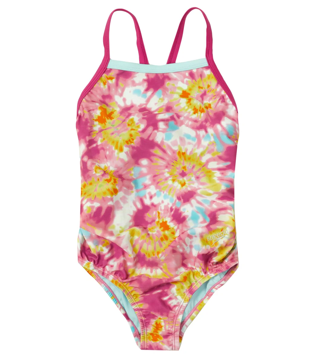 Speedo Girls' Printed Propel Back One Piece Swimsuit (Big Kid) - Image 8