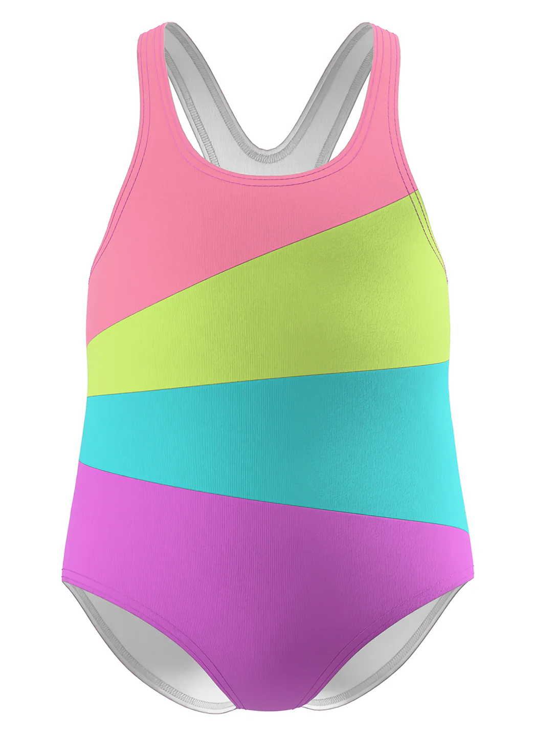 Speedo Girls' Radiating Splice One Piece Swimsuit (Baby, Toddler, Little Kid) - Image 8