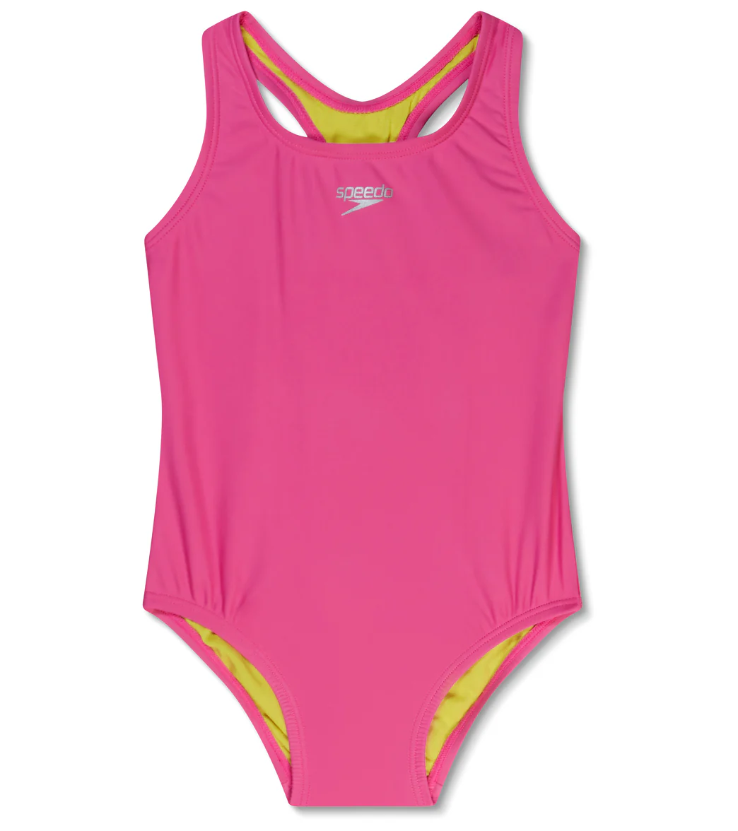 Speedo Girls' Solid Racerback One Piece Swimsuit (Little Kid, Big Kid) - Image 11