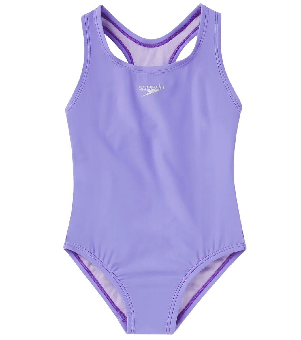 Speedo Girls' Solid Racerback One Piece Swimsuit (Little Kid, Big Kid) - Image 26