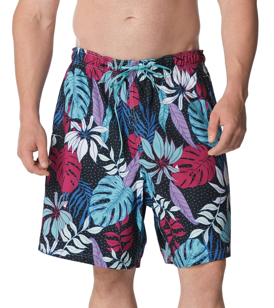 Speedo Men's 22" Big & Tall Hothouse Floral Redondo Edge Swim Trunks - Image 10