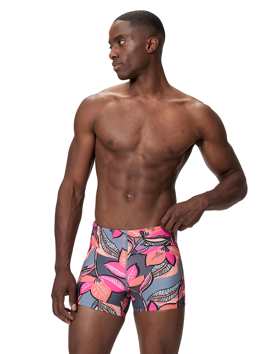 Speedo Men's Beachstar Print Tropical Coral Square Leg Swimsuit - Image 3