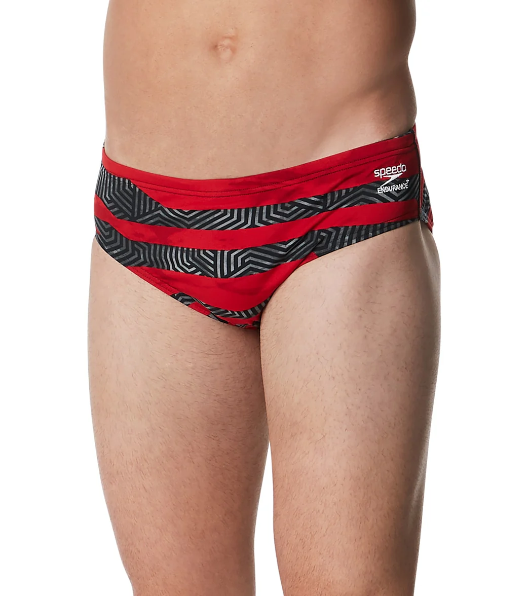 Speedo Men's Contort Stripes Brief Swimsuit - Image 30