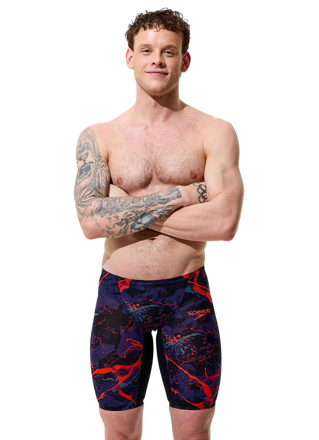 Speedo Men's Fastskin LZR Pure Valor 2.0 Printed Jammer Tech Suit Swimsuit - Image 11