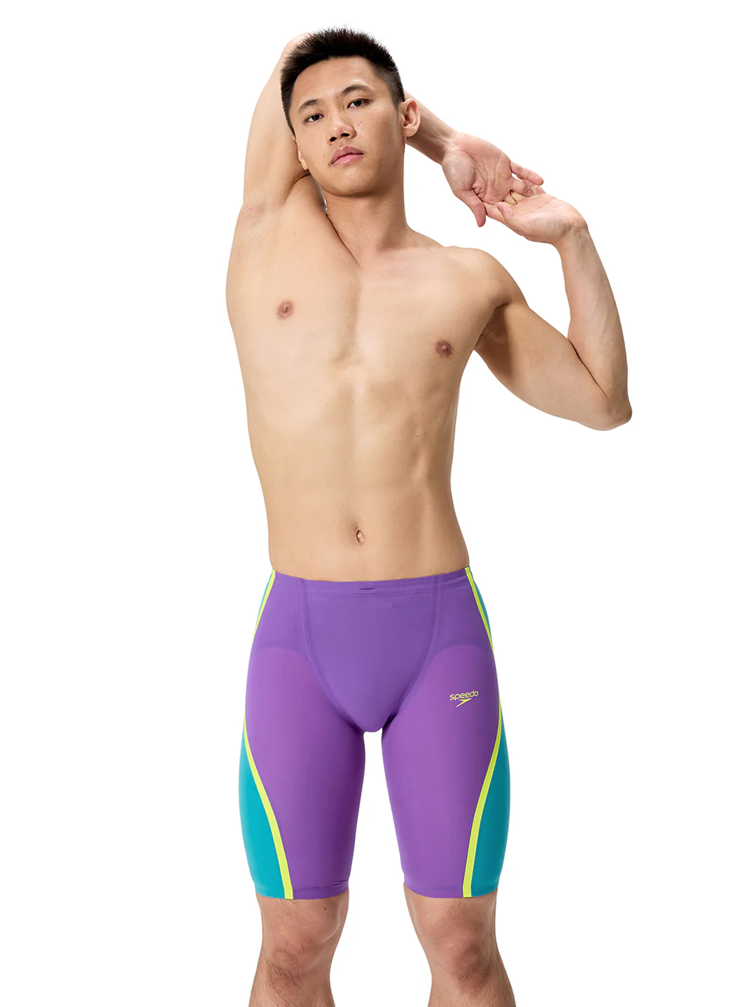 Speedo Men's LZR Intent 2.0 High Waist Jammer Tech Suit Swimsuit - Image 23