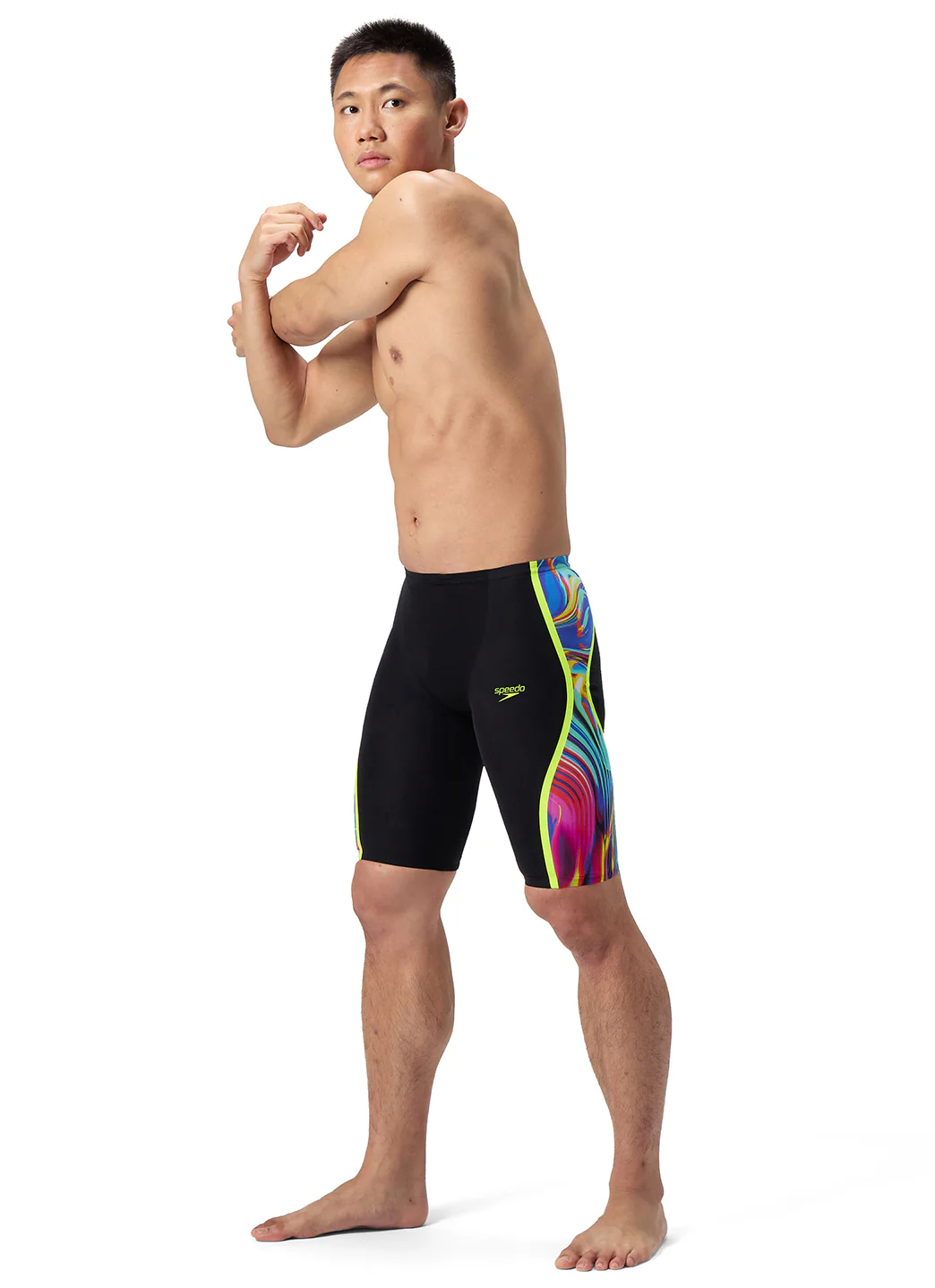 Speedo Men's Printed LZR Intent 2.0 High Waist Jammer Tech Suit Swimsuit - Image 6