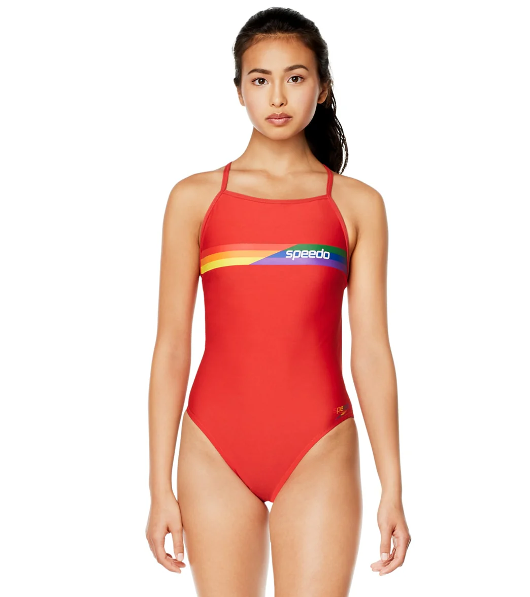 Speedo Pride Women's Graphic One Back One Piece Swimsuit - Image 16