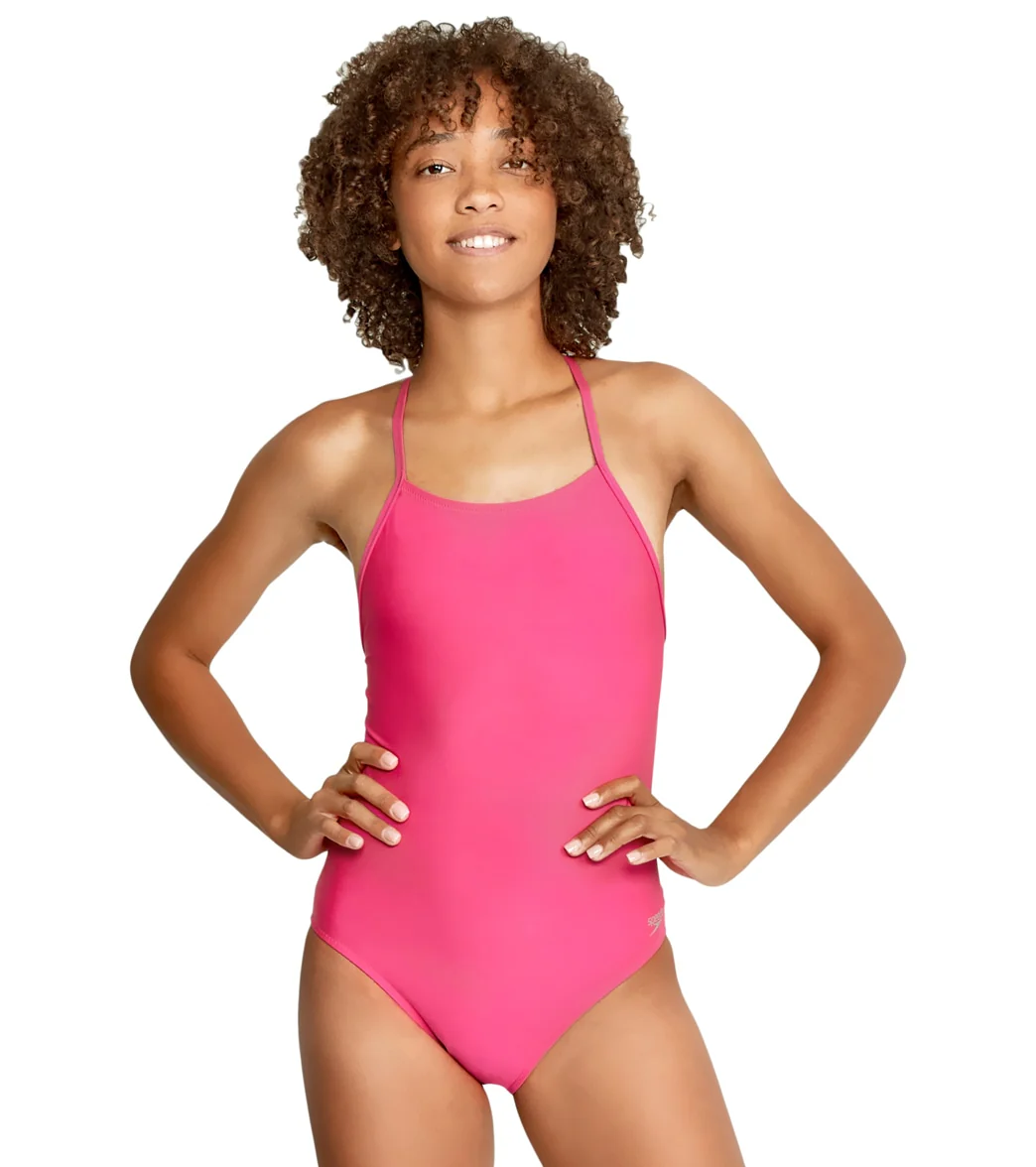 Speedo Vibe Women's The One Back Solid One Piece Swimsuit - Image 10