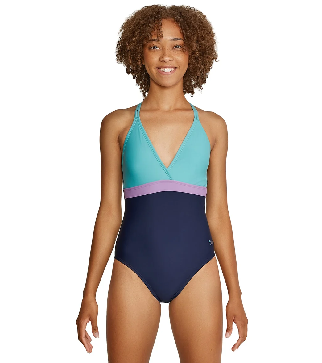 Speedo Women's Adjustable Crossback One Piece Swimsuit - Image 7