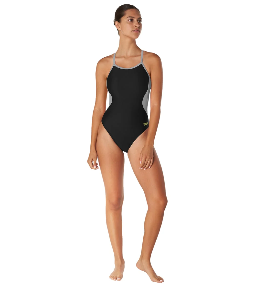 Speedo Women's Eco Splice Flyback One Piece Swimsuit - Image 35